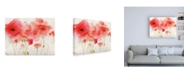 Trademark Global Sheila Golde Red Poppies Over White Canvas Art - 15.5" x 21"